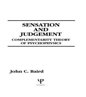 Baird |  Sensation and Judgment | Buch |  Sack Fachmedien