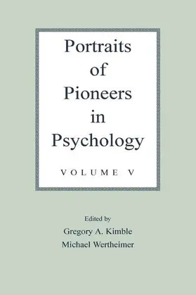 Kimble / Wertheimer |  Portraits of Pioneers in Psychology | Buch |  Sack Fachmedien