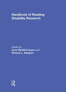 McGill-Franzen / Allington |  Handbook of Reading Disability Research | Buch |  Sack Fachmedien