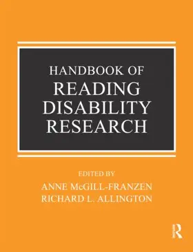 McGill-Franzen / Allington |  Handbook of Reading Disability Research | Buch |  Sack Fachmedien