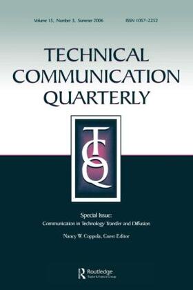 Coppola |  Communication Technology Transfer&Diffusion Tcq 15#3 | Buch |  Sack Fachmedien
