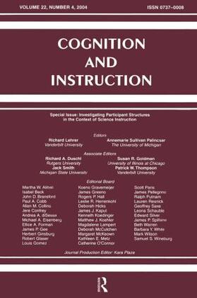 Lehrer |  Investigating Participant Structures in the Context of Science Instruction | Buch |  Sack Fachmedien