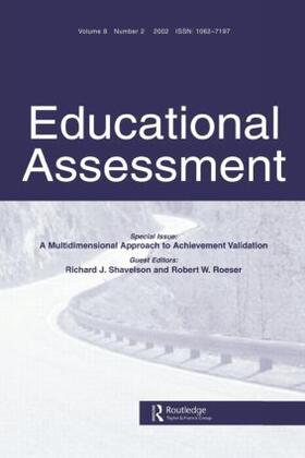 Shavelson / Roeser |  A Multidimensional Approach to Achievement Validation | Buch |  Sack Fachmedien