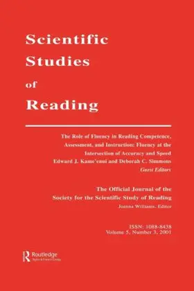 Kame'enui / Simmons |  The Role of Fluency in Reading Competence, Assessment, and instruction | Buch |  Sack Fachmedien