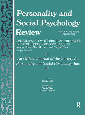 Hong / Levy / Chiu |  Lay Theories and Their Role in the Perception of Social Groups | Buch |  Sack Fachmedien