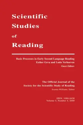 Geva / Verhoeven |  Basic Processes in Early Second Language Reading | Buch |  Sack Fachmedien