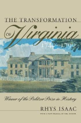 Isaac |  The Transformation of Virginia, 1740-1790 | eBook | Sack Fachmedien