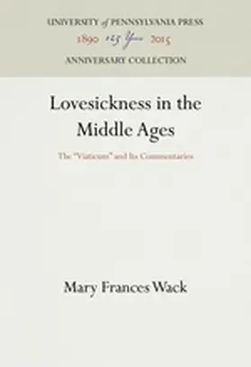 Wack |  Lovesickness in the Middle Ages | Buch |  Sack Fachmedien