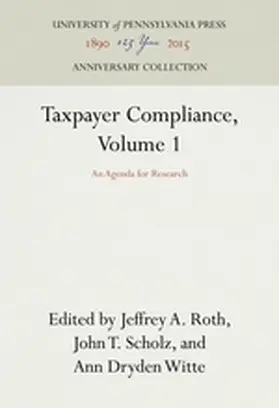 Roth / Scholz / Witte |  Taxpayer Compliance, Volume 1 | Buch |  Sack Fachmedien