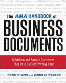 Wilson / Wauson |  The AMA Handbook of Business Documents | Buch |  Sack Fachmedien