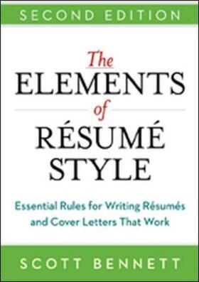 Bennett |  Elements of Resume Style Softcover | Buch |  Sack Fachmedien