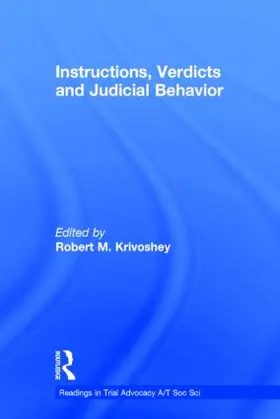 Krivoshey |  Instructions, Verdicts, and Judicial Behavior | Buch |  Sack Fachmedien