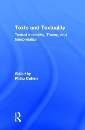 Cohen |  Texts and Textuality | Buch |  Sack Fachmedien