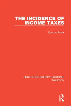 Black |  The Incidence of Income Taxes | Buch |  Sack Fachmedien