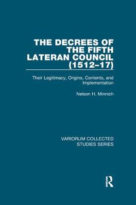 Minnich |  The Decrees of the Fifth Lateran Council (1512-17) | Buch |  Sack Fachmedien