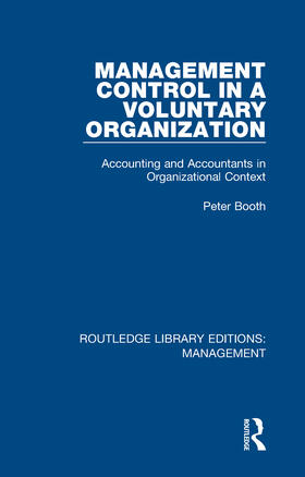 Booth |  Management Control in a Voluntary Organization | Buch |  Sack Fachmedien