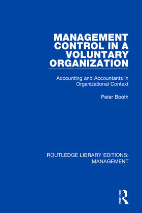 Booth |  Management Control in a Voluntary Organization | Buch |  Sack Fachmedien
