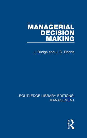 Bridge / Dodds |  Managerial Decision Making | Buch |  Sack Fachmedien