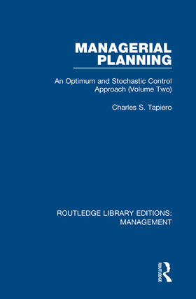 Tapiero |  Managerial Planning | Buch |  Sack Fachmedien