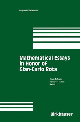 Stanley / Sagan |  Mathematical Essays in honor of Gian-Carlo Rota | Buch |  Sack Fachmedien