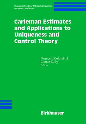 Colombini / Zuily |  Carleman Estimates and Applications to Uniqueness and Control Theory | Buch |  Sack Fachmedien