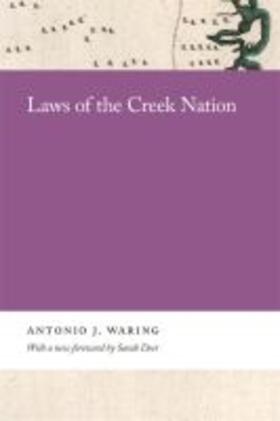 Waring |  Laws of the Creek Nation | Buch |  Sack Fachmedien