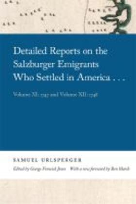 Detailed Reports on the Salzburger Emigrants Who Settled in America | Buch | 978-0-8203-6141-3 | sack.de