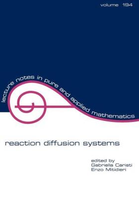 Caristi / Mitidieri |  Reaction Diffusion Systems | Buch |  Sack Fachmedien
