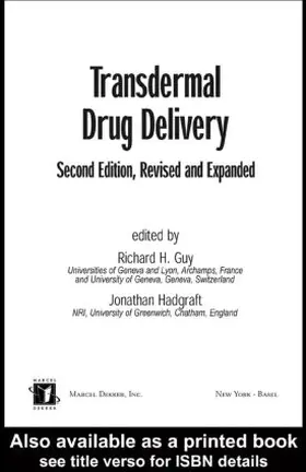 Hadgraft |  Transdermal Drug Delivery Systems | Buch |  Sack Fachmedien