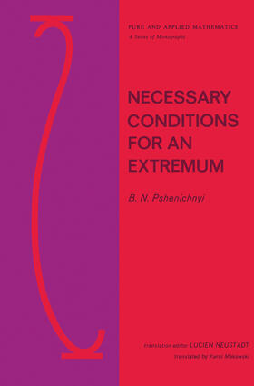 Pshenichnyi |  Necessary Conditions for an Extremum | Buch |  Sack Fachmedien