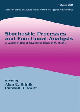 Krinik / Swift |  Stochastic Processes and Functional Analysis | Buch |  Sack Fachmedien
