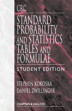 Kokoska / Zwillinger |  CRC Standard Probability and Statistics Tables and Formulae, Student Edition | Buch |  Sack Fachmedien
