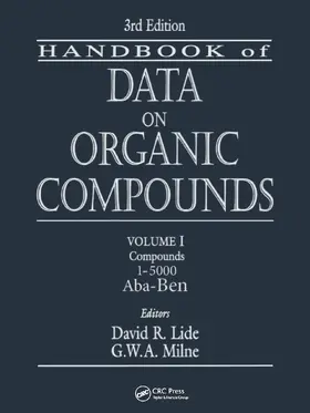 Lide / Milne |  CRC Handbook of Data on Organic Compounds | Buch |  Sack Fachmedien