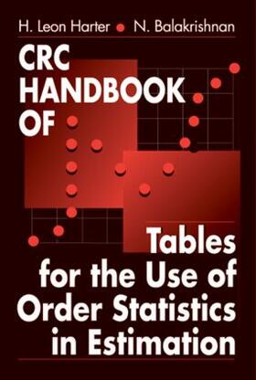 Harter / Balakrishnan |  CRC Handbook of Tables for the Use of Order Statistics in Estimation | Buch |  Sack Fachmedien