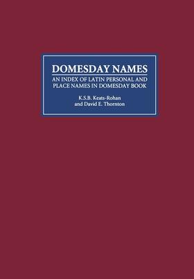 Keats-Rohan / Thornton |  Domesday Names | Buch |  Sack Fachmedien