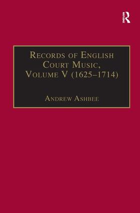 Ashbee |  Records of English Court Music | Buch |  Sack Fachmedien