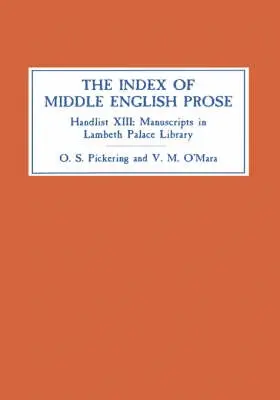 Pickering / O'Mara |  The Index of Middle English Prose | Buch |  Sack Fachmedien