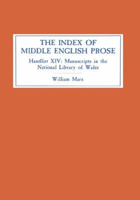 Marx |  The Index of Middle English Prose | Buch |  Sack Fachmedien