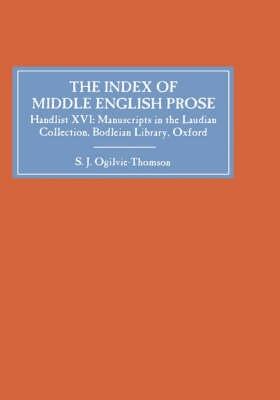 Ogilvie-Thomson |  The Index of Middle English Prose | Buch |  Sack Fachmedien