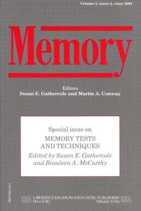 Gathercole / McCarthy |  Memory Tests and Techniques | Buch |  Sack Fachmedien