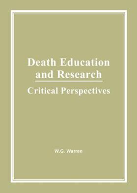 Warren |  Death Education and Research | Buch |  Sack Fachmedien