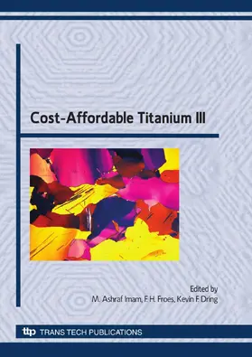 Imam / Froes / Dring |  Cost-Affordable Titanium III | Buch |  Sack Fachmedien