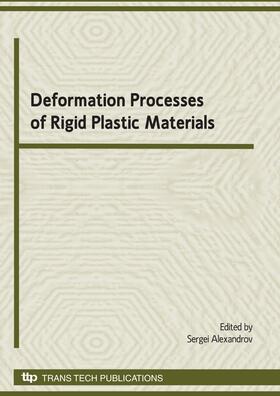 Alexandrov |  Deformation Processes of Rigid Plastic Materials | Buch |  Sack Fachmedien