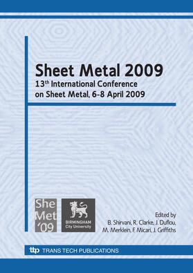 Shirvani / Clarke / Duflou | Sheet Metal 2009 | Buch | 978-0-87849-336-4 | sack.de