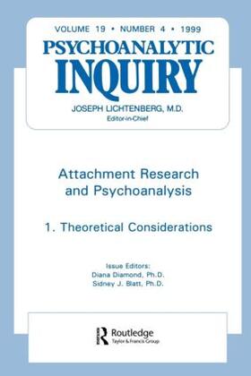 Diamond / Blatt |  Attachment Research and Psychoanalysis | Buch |  Sack Fachmedien