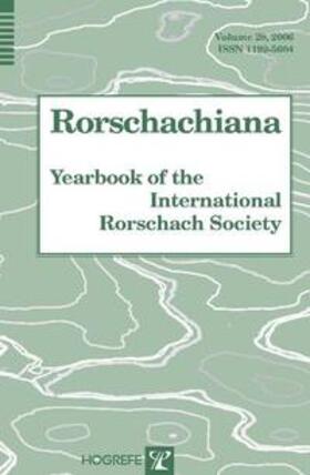 Nashat |  Rorschachiana. Yearbook of the International Rorschach Society | Buch |  Sack Fachmedien