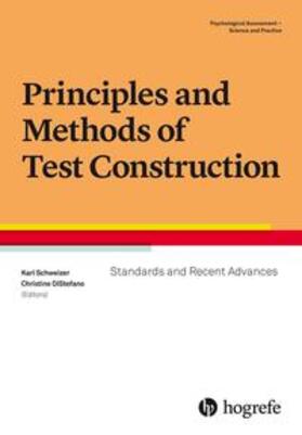 Schweizer / DiStefano |  Principles and Methods of Test Construction | Buch |  Sack Fachmedien