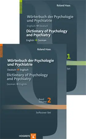 Haas |  Wörterbuch der Psychologie und Psychiatrie / Dictionary of Psychology and Psychiatry | Buch |  Sack Fachmedien