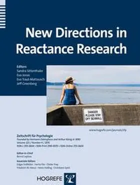 Sittenthaler / Jonas / Traut-Mattausch |  New Directions in Reactance Research | Buch |  Sack Fachmedien