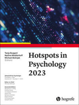 Burgard / Wedderhoff / Bosnjak |  Hotspots in Psychology 2023 | Buch |  Sack Fachmedien